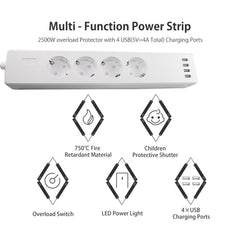 WiFi Smart Socket APP Control 1.8M Powe Cable AC 100V/240V 16A Universal Fitment Fireproof Material Plug