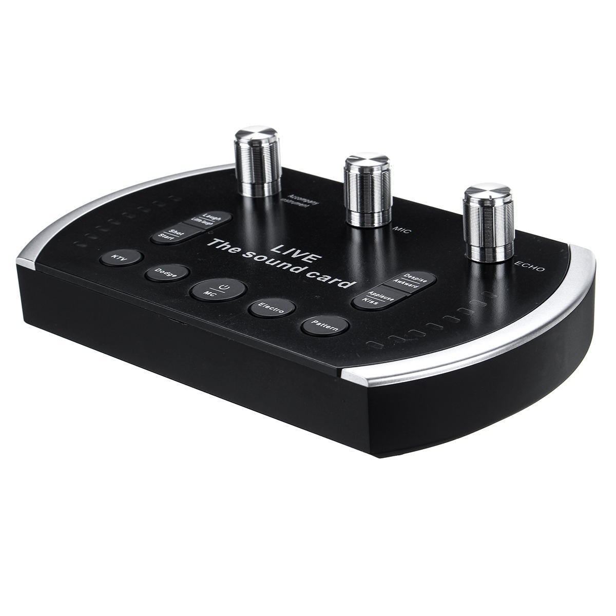 1200mAh Two Channel USB Interface External Sound Card Microphone Webcast Live Sound Card