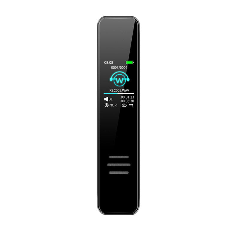 Digital Voice Activated Recorder HD Dictaphone with VOR Function MP3 WAV Player Subtle Slim Audio Recording IPS Screen