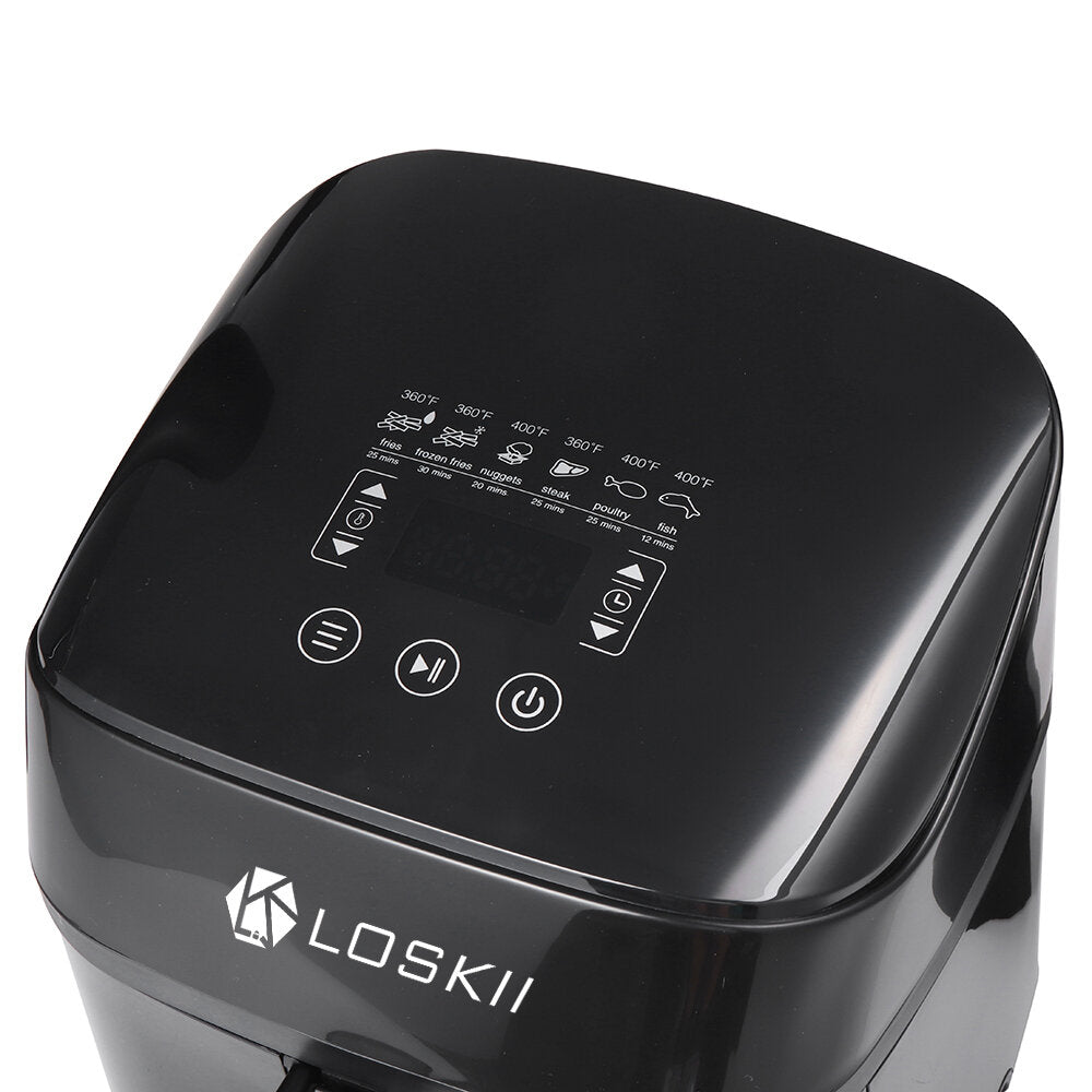 6 in 1 Air Fryer Best Fries Ever Dehydrator with Digital Display Oil Free Cooking 6Qt 1800W