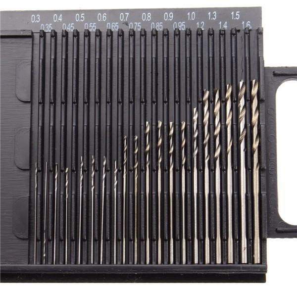 20pcs 0.3-1.6mm HSS Micro Twist Drill Bit Set Straight Shank Bits