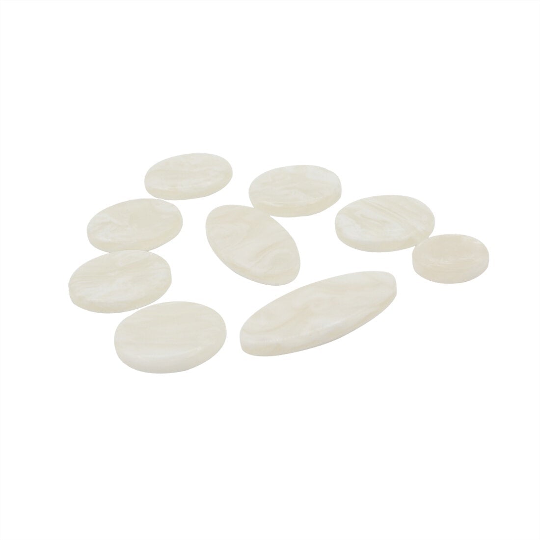 9pcs White Mother of Pearl Shell Key Button Inlays for Tenor/ Alto/ Soprano Sax Saxophone