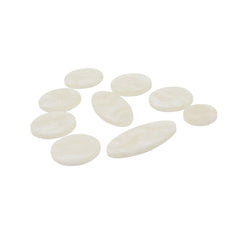 9pcs White Mother of Pearl Shell Key Button Inlays for Tenor/ Alto/ Soprano Sax Saxophone