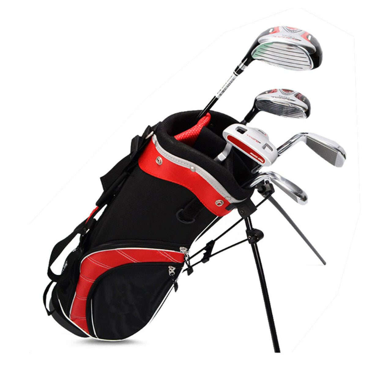 Children's Golf Bag Golf Support Ultra Light Stand Portable Large Capacity Double Shoulder Strap For Boy Girl 3-12 Years Old