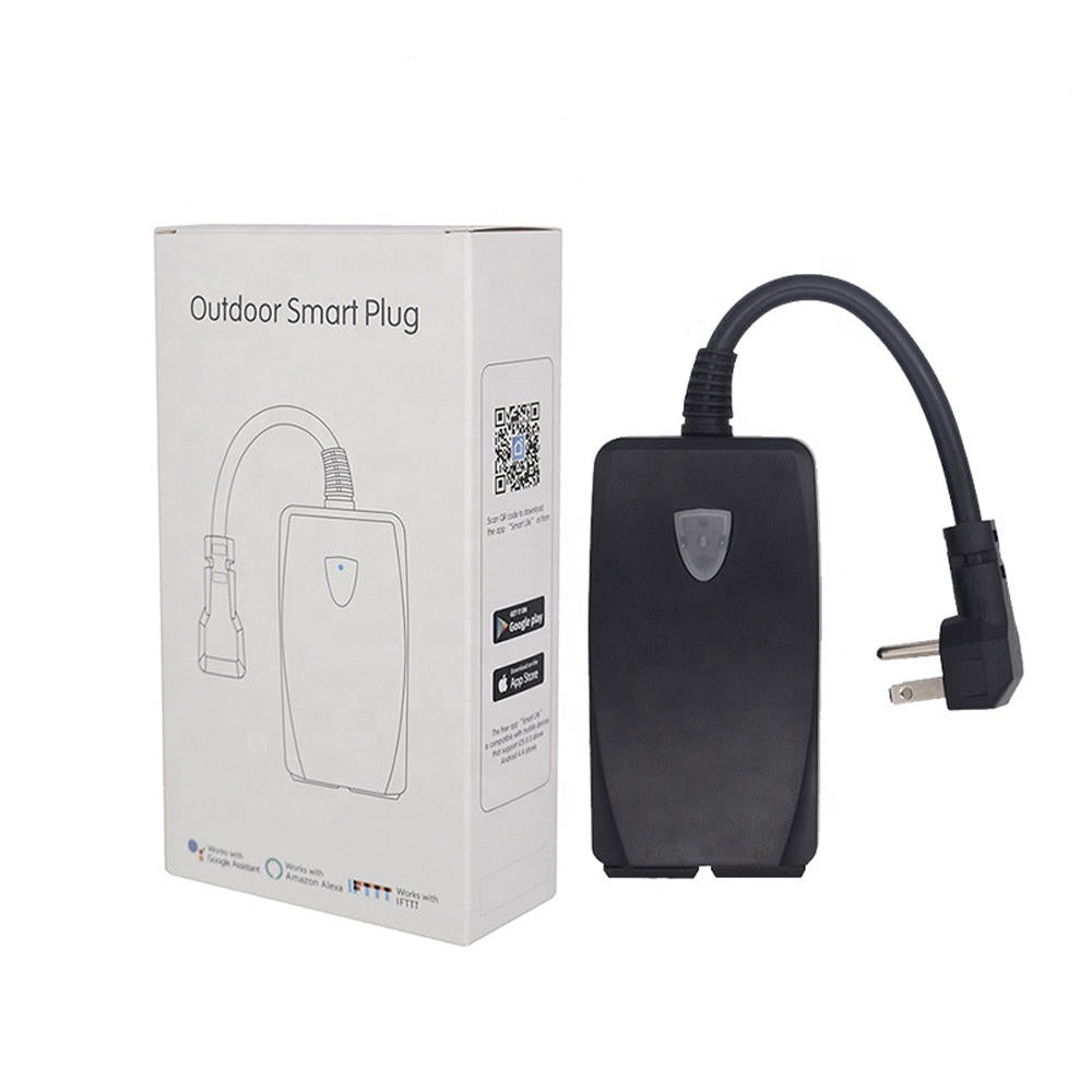 Wireless Outdoor Voice Control Timing Waterproof Smart Wifi Socket Plug Work With Tuya Google Home Alexa For Smart Home