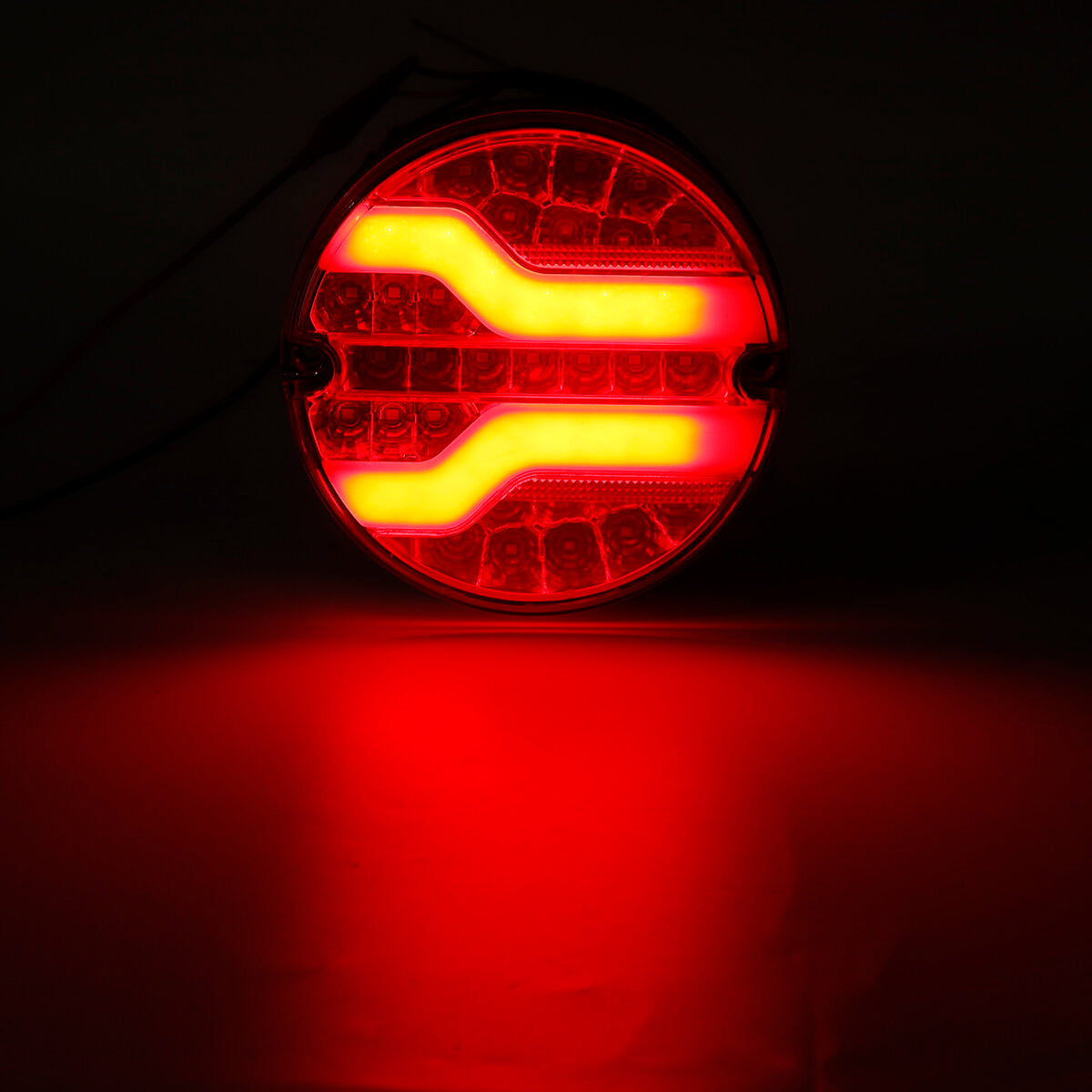 24V LED Hamburger Rear Neon Tail Lights For Truck Lorry Van Caravan Bus Camper