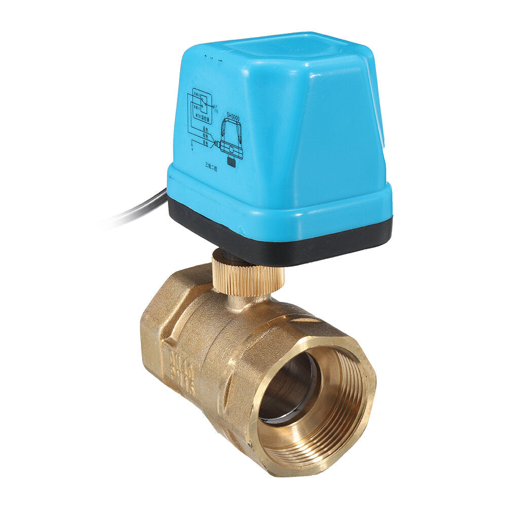 DC 12V 1/2" 3/4" 1" 1-1/4" Motorized Electric Brass Ball Valves 3 Wire Full Port Valve