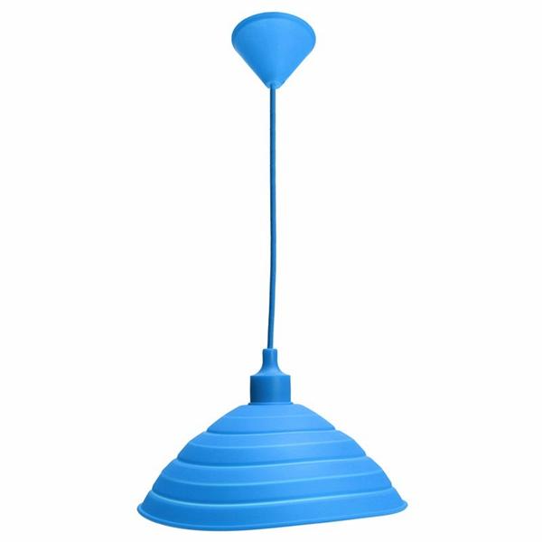 Pendant Lamp Holder Colorful Silicone Folding Lampshade Ceiling Light Socket AC 110-240V