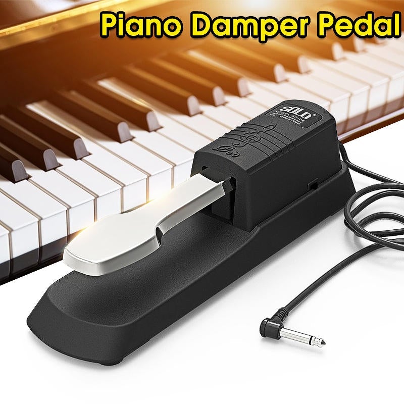 Metal Pedals Strong Sound Reinforcement Sustain Pedal for Keyboard Piano Instruments