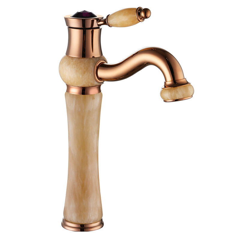 Antique Copper Bathroom Basin Faucet Tap Hot and Cold Water Single Hole Deck Mount Mixer G1/2