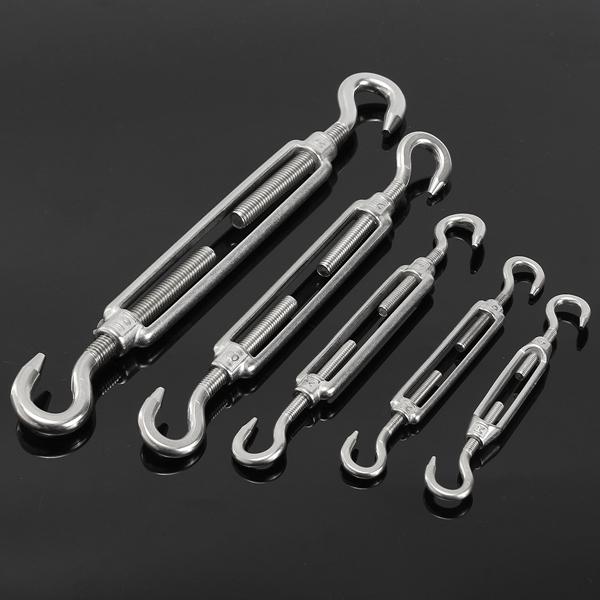 4/5/6/8/10M Hook To Turn Buckles 304 Stainless Steel Open Body Buckle