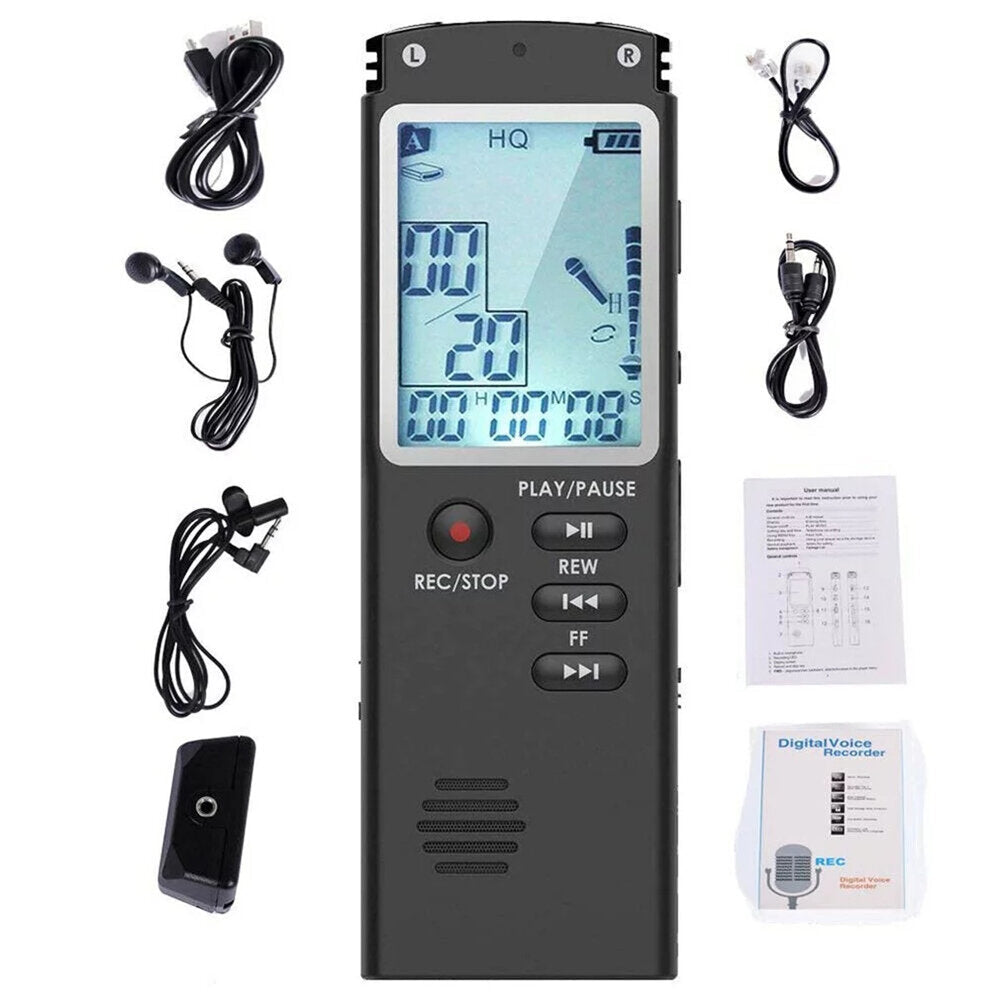 Voice Recorder USB Professional 96 Hours Dictaphone Digital Audio With WAV MP3 Player
