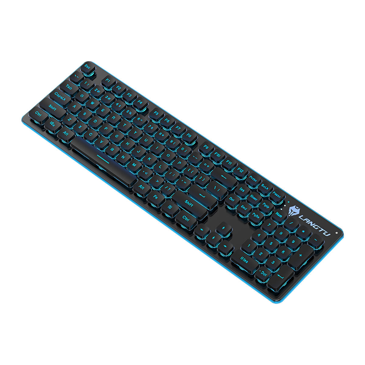 104 Keys Mechanical Feeling Keyboard USB Wired Silent RGB Backlit Gaming Keyboard for Home Office
