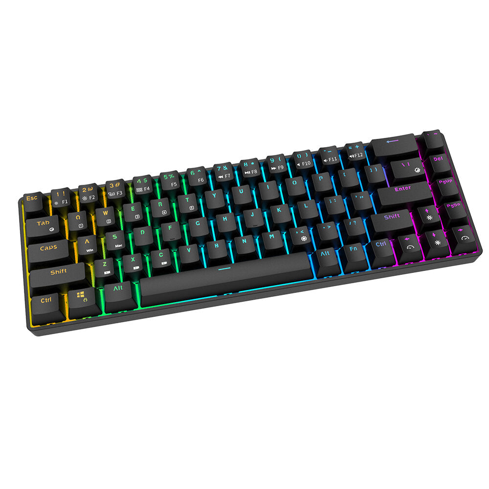 Mechanical Keyboard 68 Keys TTC Switch Hot Swappable Dual Mode Wireless Bluetooth 5.1 Type-C Wired RGB Backlit RK68 Gaming Keyboard