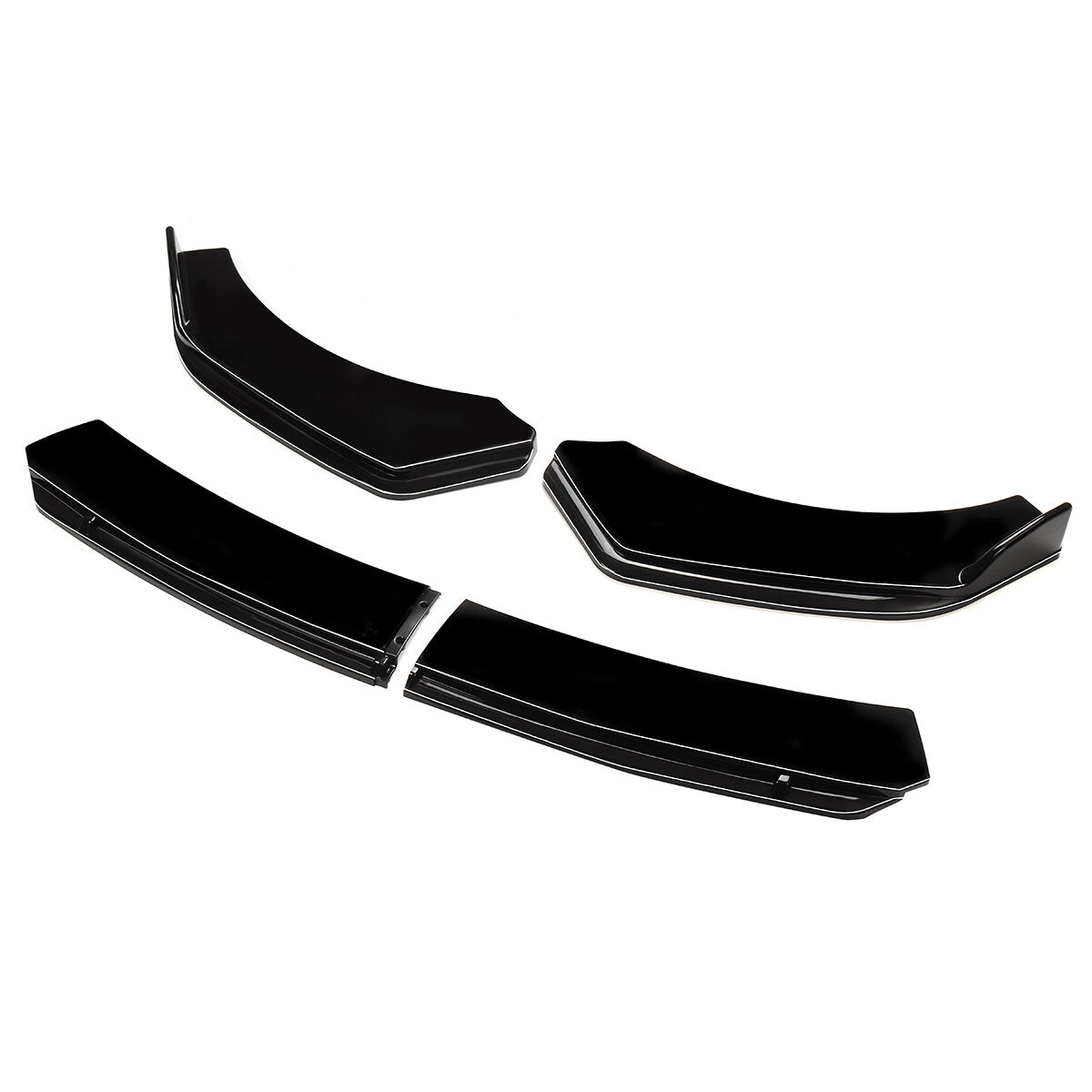 For Car Universal Glossy Black Front Lip Chin Bumper Body Kits New