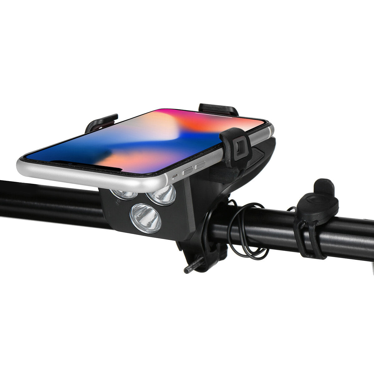 Bike Phone Holder Light Waterproof Horn Power Bank 2000mah 4 in 1
