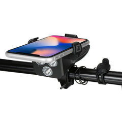 Bike Phone Holder Light Waterproof Horn Power Bank 2000mah 4 in 1