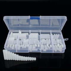 M3NH14 140Pcs M3 Nylon Standoff White Female to Female PCB Column Spacer Set