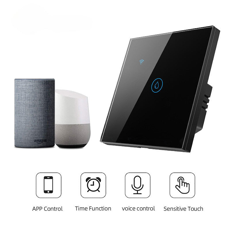 Smart 20A High Power Water Heater Switch APP Timing Control Touch Panel Voice Control Works with Alexa/Google Home