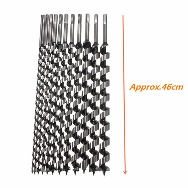 460mm 6-28mm Hex Shank Brad Point Drill SDS Auger Bit Spiral Wood Drilling Tool