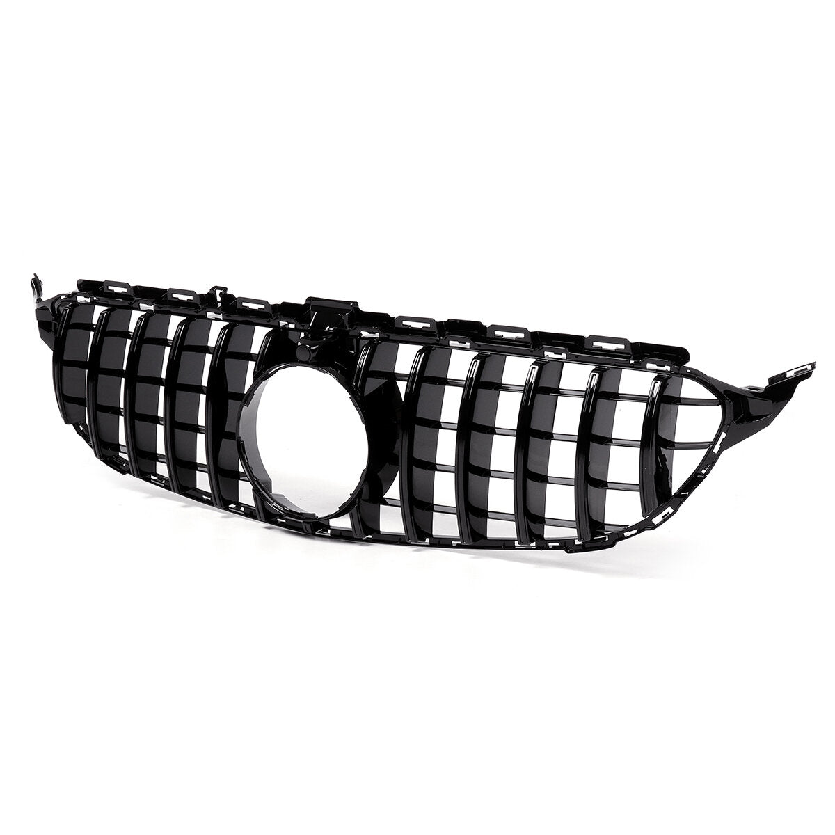 GTR Style Front Grille with Camera Hole For Mercedes Benz C class W205 C200 C250 C300 C350 2015-2018