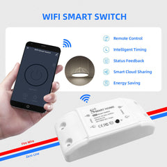 Smart Light Switch Wifi Wireless Remote Controller Breakers Module Works With Alexa Google Home Smartlife Tuya eWelink APP