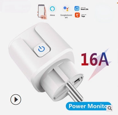 Switch 16A 220V Real Time Power Monitor Remote Control Timer Switch Works With Alexa Google Home EU Plug 3.0 Socket