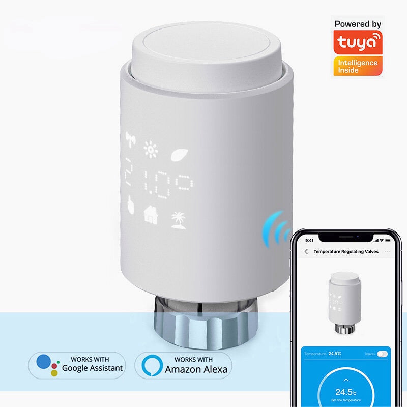 Smart Radiator Actuator Valve Thermostat Programmable Temperature Controller Voice Control Alexa Tuya App