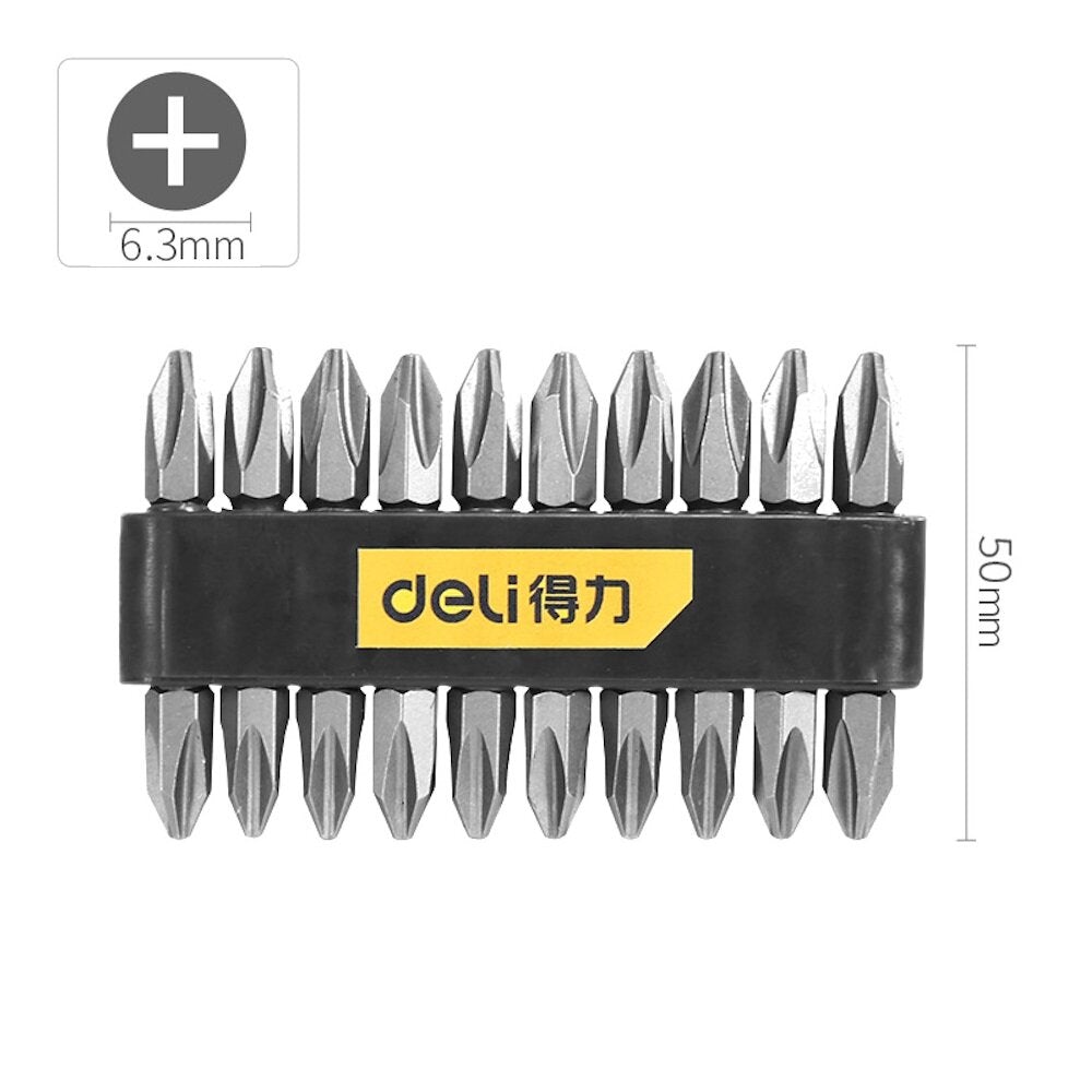 10Pcs 6.3mm Series Screwdriver Bits S2 Alloy Steel Bit With Strong Magnetism