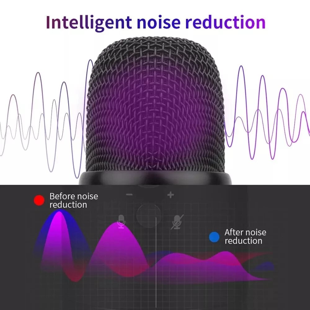 Metal USB Mic Condenser Microphone Recording for Laptop Windows Cardioid Studio Vocals Voice Over YouTube Tik Tok