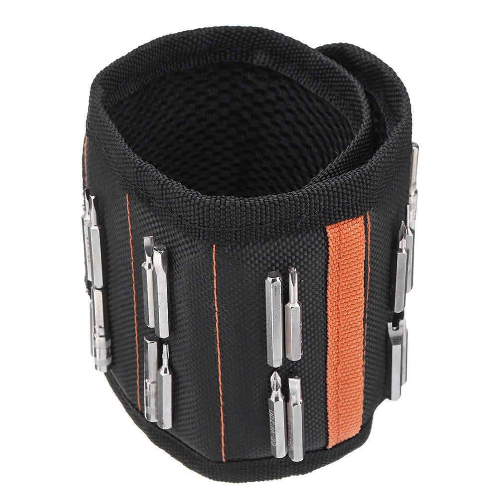 Magnetic Wristband w/ Strong Magnets Holds Screws Nails Bits Repair Hand Easy Carry Gadget