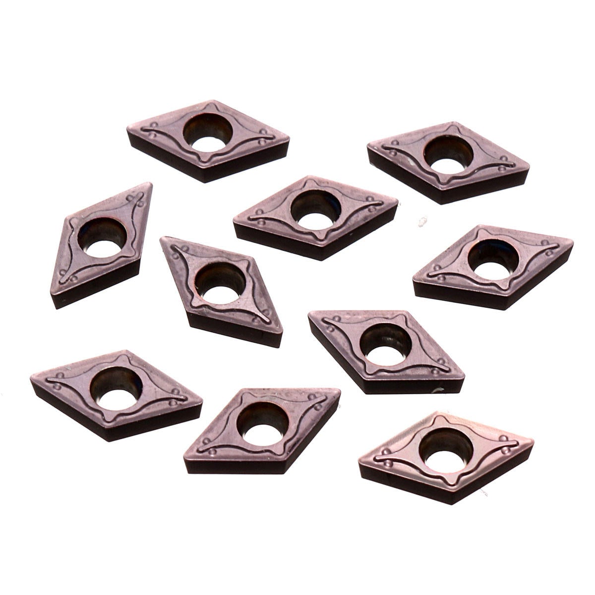 10pcs DCMT0702 EM YBC205 Carbide Insert Turning Tool Holder Inserts For Stainless Steel