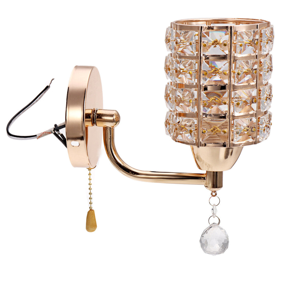 Luxury Crystal Wall Light Modern Bedroom Aisle Sconce Lighting Lamp Fixtures Without Bulb