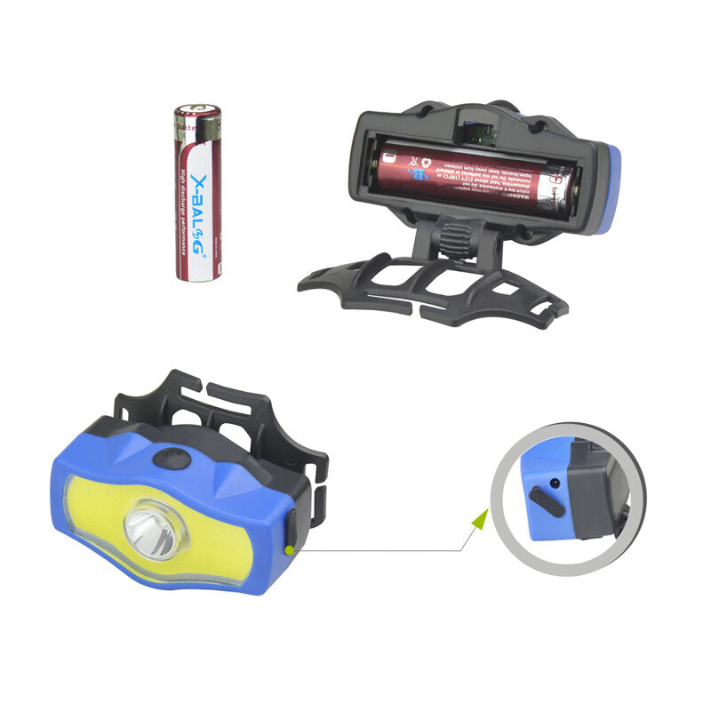 T6+COB 850LM Dual Light Source Cycling Headlamp 3Modes Rechargeable Bike Headlamp