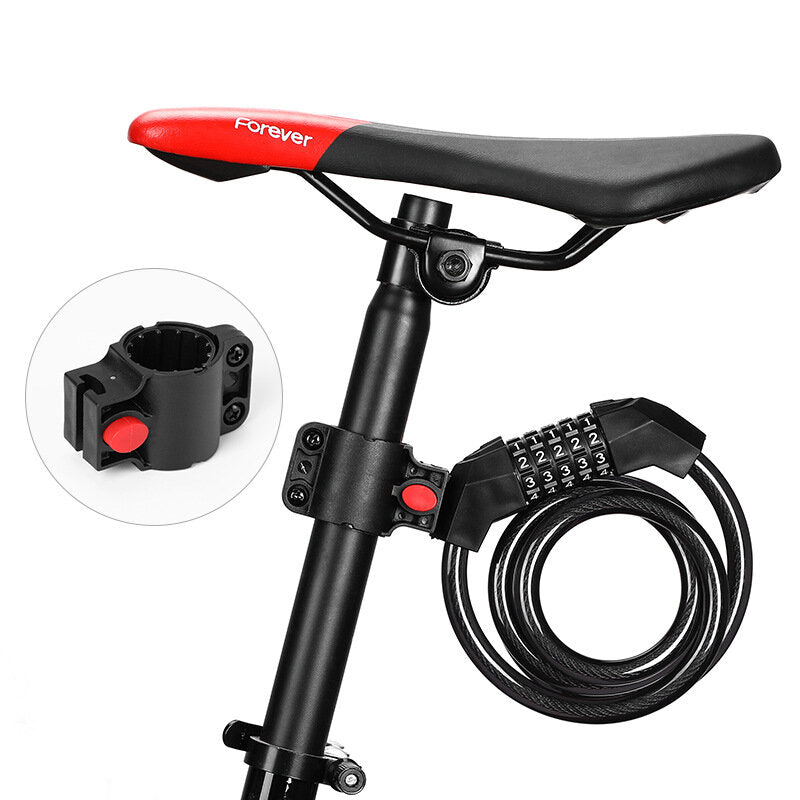 5 Number Bicycle Password Lock Anti-Theft Durable Long Spring Wire Motorcycle Bicycle Safety Riding Cycling Lock