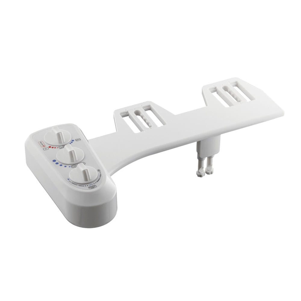 Smart Toilet Portable Bidet Attachment Seat Cover Sprayer Hot Cold Mixer Water Wash Cleaner Set for w/ Adjustable Pressure Switch Self Dual Nozzle