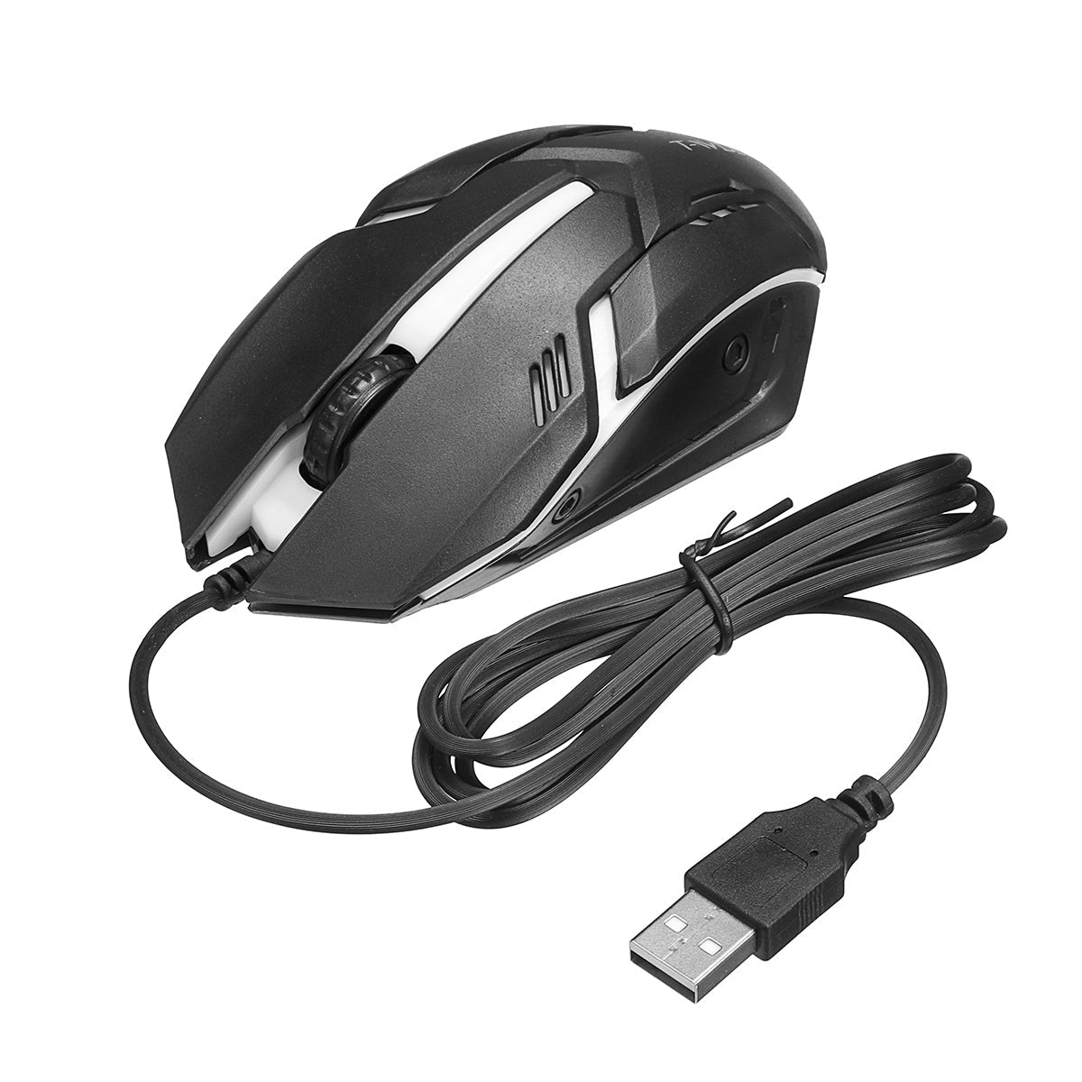 4Pcs Gaming Devices Set 104 Keys LED Backlit Gaming Keyboard 1200DPI Mouse 3.5mm Wired 50mm Driver Headset Anti-slip Mouse Pad Combo