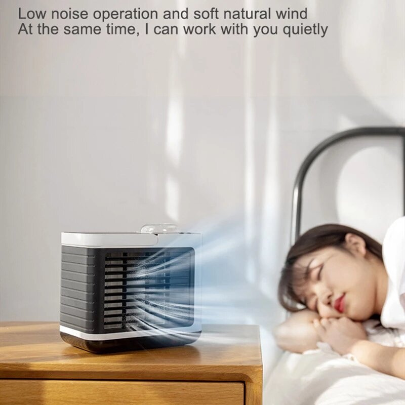 USB Charging Negative Ion Air Conditioning Fan Desktop Air Cooler Small Mini Water Cooling Fan