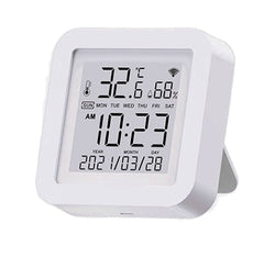 WIFI Wireless Temperature And Humidity Sensor Indoor Smart Digital Display Electronic Thermometer Works With Alexa And Google Home