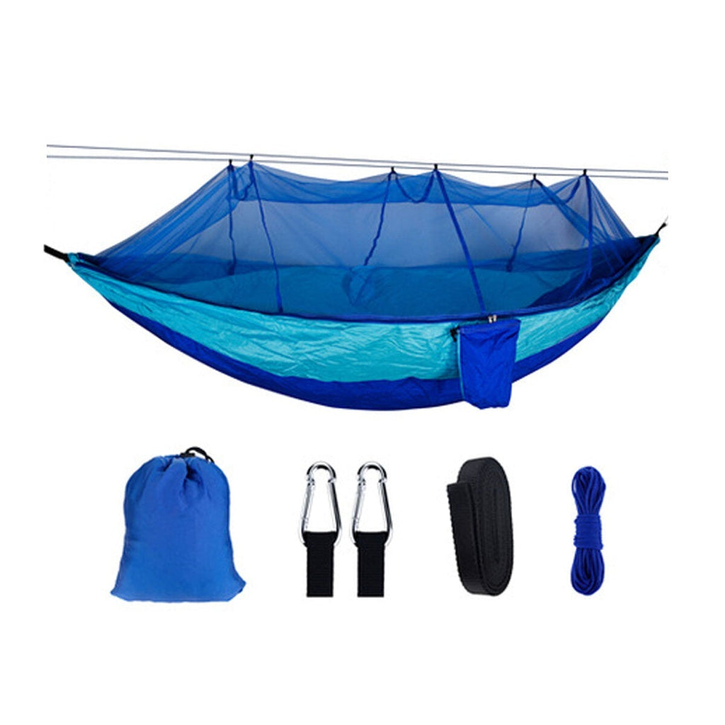 260x140cm Double Outdoor Travel Camping Hammock Bed W/ Mosquito Net Kit