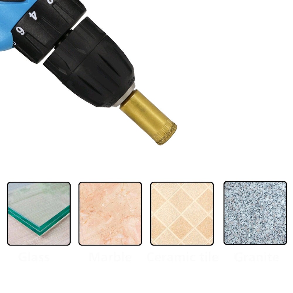 7pcs 5-16mm HSS Titanium Coated Hole Saw Cutter Opener for Glass Marble Vitrified Tiles