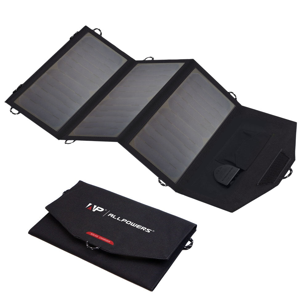 Flexible Foldable Solar Panel 5V 18V High Efficience Solar Battery Charger 21W Solar Phone Charger for Travel Iphone