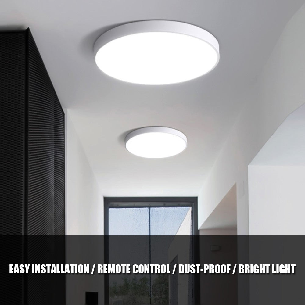 Ultra-thin Balcony Children's Room LED Ceiling Lamp with Remote Control 48W White