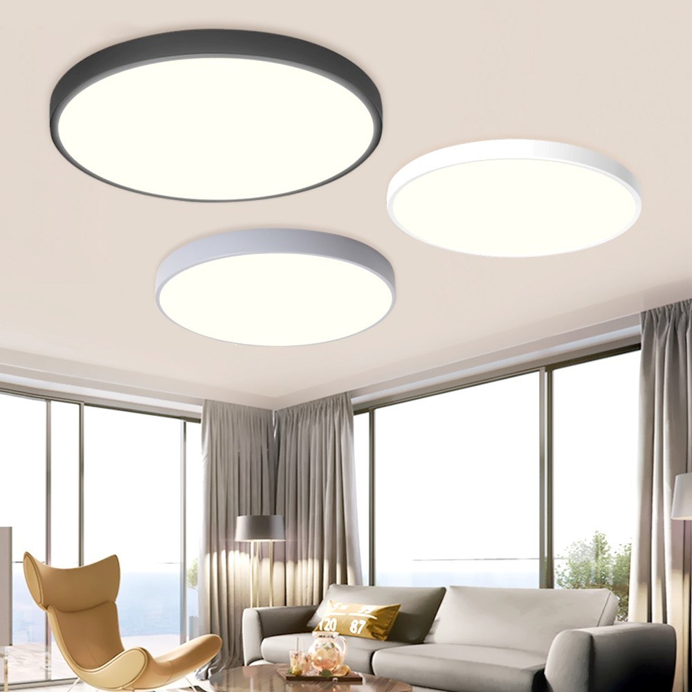 Ultra-thin Balcony Children's Room LED Ceiling Lamp with Remote Control 48W White