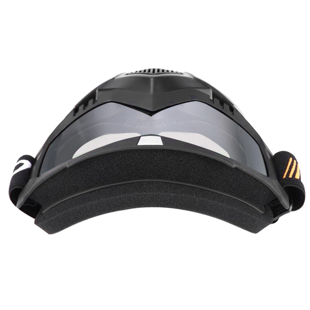 Mortorcycle Mask Detachable Goggles and Mouth Filter+ Open Face Half Leather Helmet with Vision UV 54-60cm