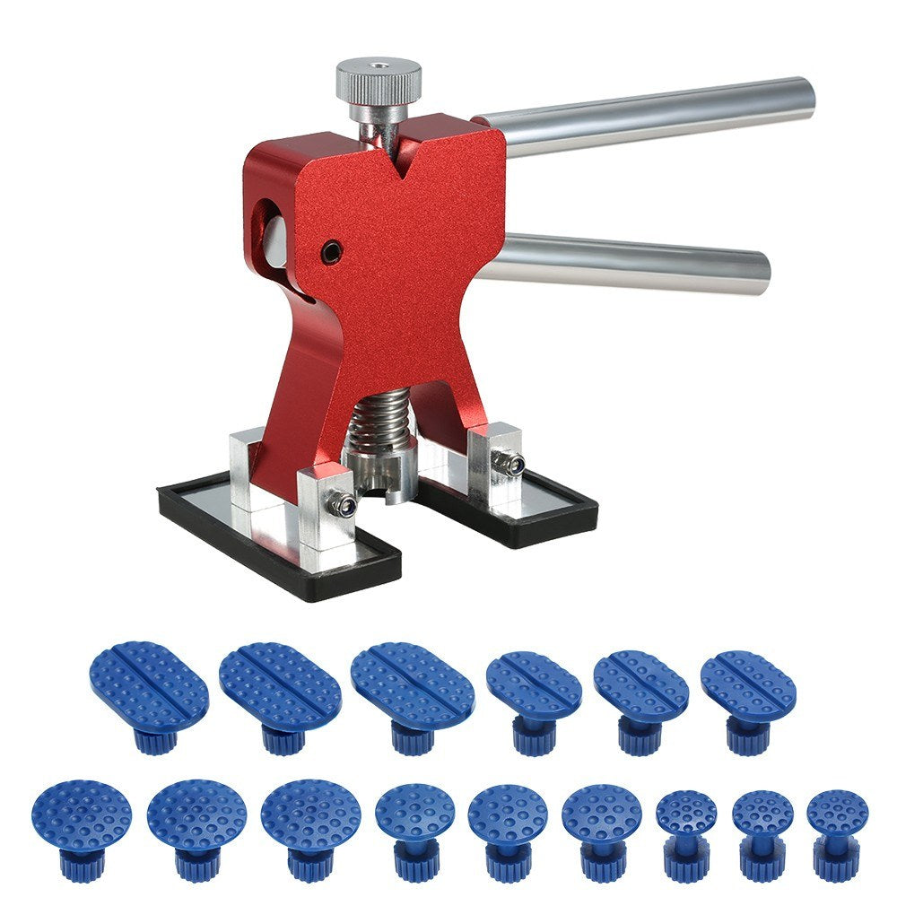 Car Paintless Dent Repair Tools Puller +15 Pcs Glue Tabs +110-240V 40W Hot Melt Gun w/ 5pcs Sticks