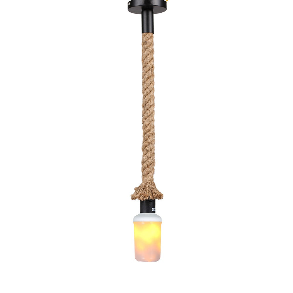 50cm E27 Hanging Pendant Ceiling Light with LED Fire Effect Bulb