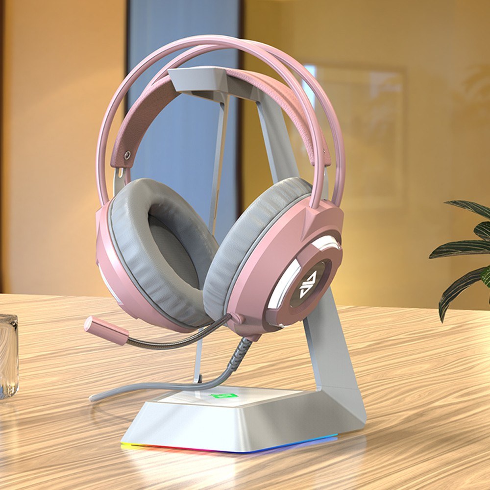 USB Wired Headset 3.5mm Stereo Gaming Noise Cancelling Headphone with Mic 50mm Driver Unit