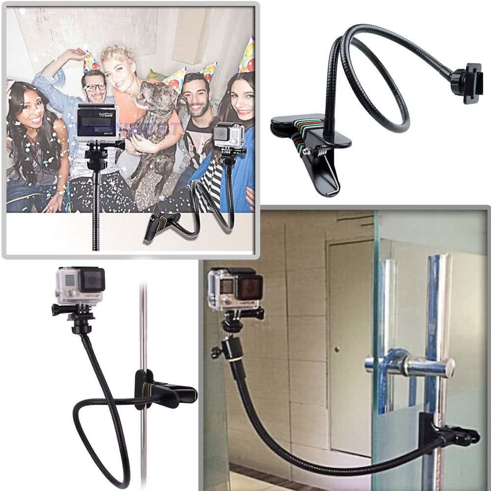 27.2" Flexible Adjustable Shaft Long Arm Mount Clamp Clip Holder