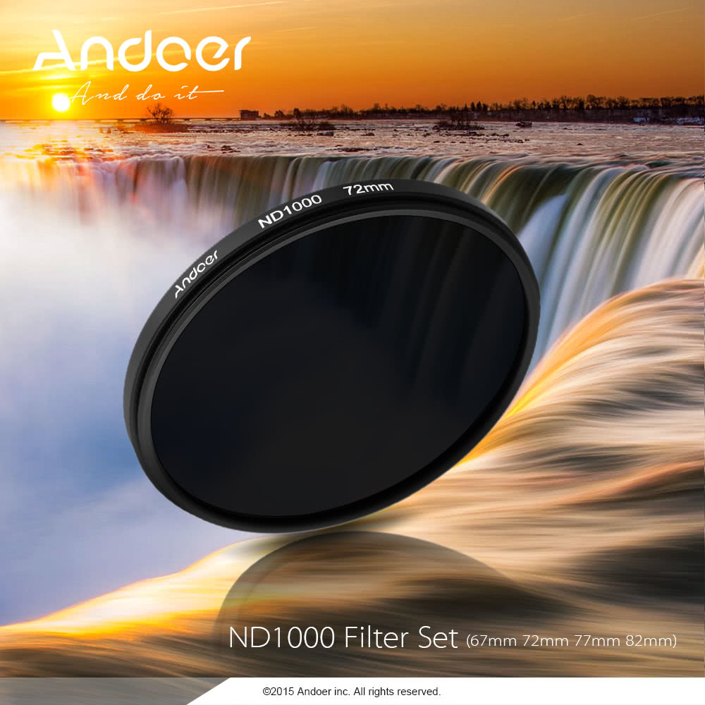 77mm 10 Stop Fader Neutral Density Filter for Nikon Canon DSLR Camera